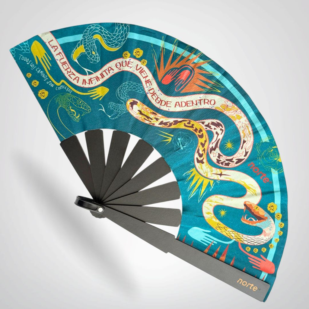 Abanico Cosmic Serpent Turquesa Standard