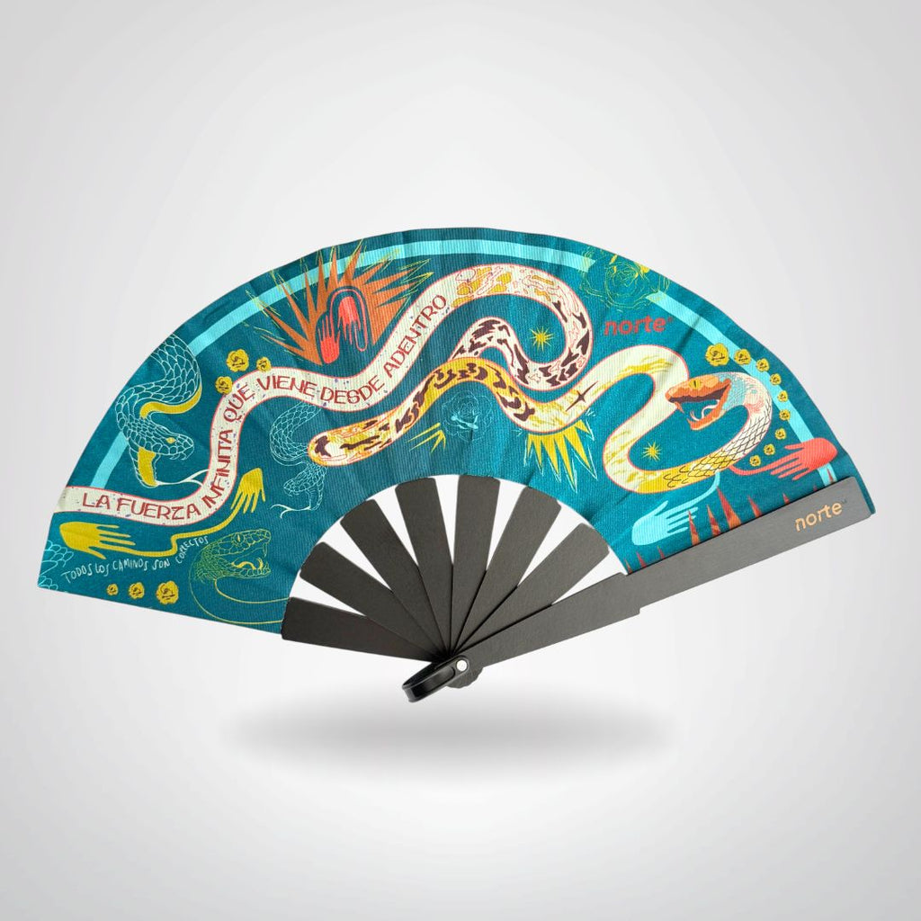 Abanico Cosmic Serpent Turquesa Standard