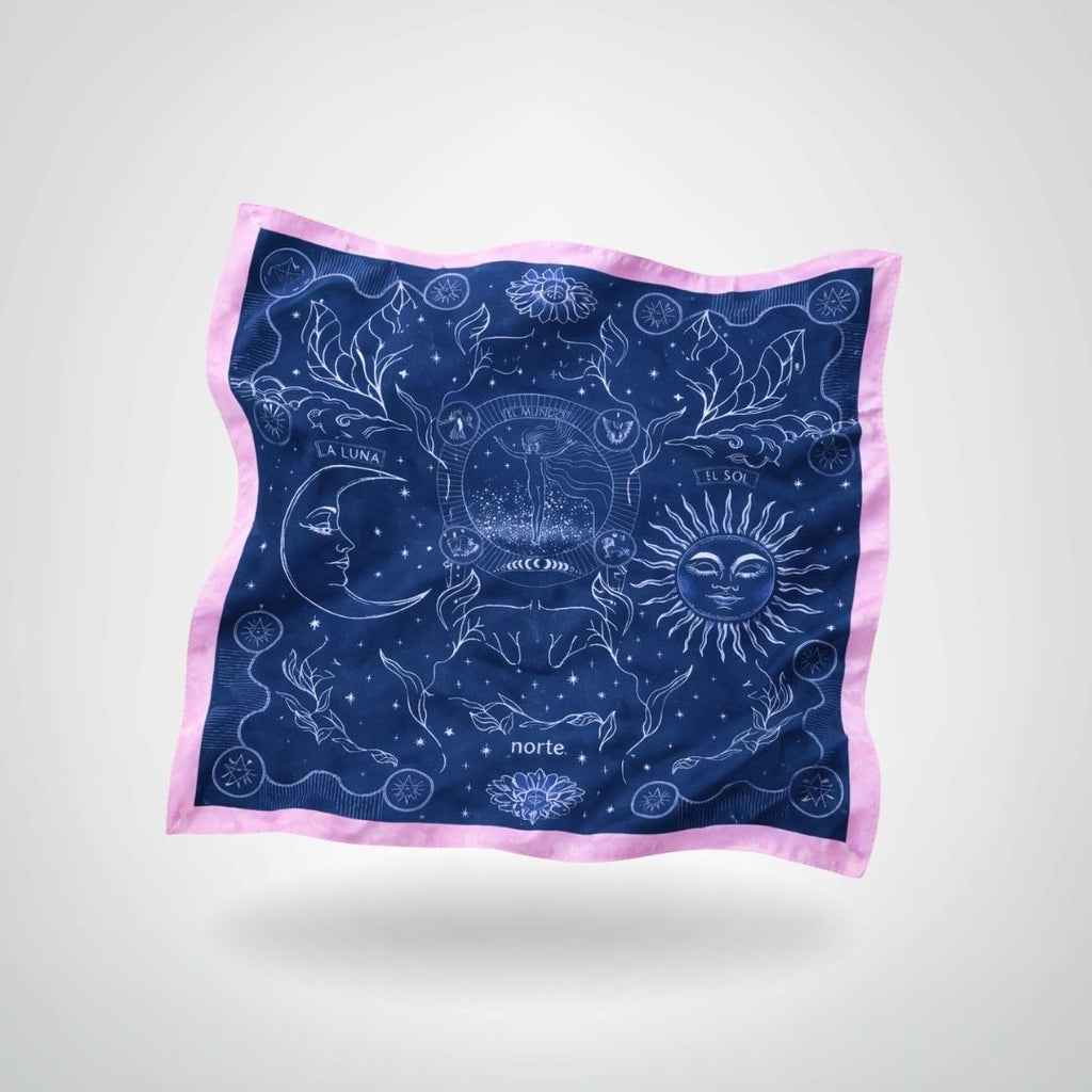 Pañuelo Arcana Blue & Pink Small